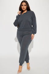 Right Again Jogger Set  - Charcoal