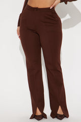 Ellery Split Hem Trouser - Brown