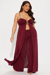 The Aubrey Pant Set  - Burgundy