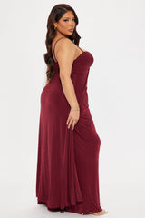 The Aubrey Pant Set  - Burgundy