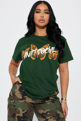 Anti Social Energy Graphic Tee - Hunter