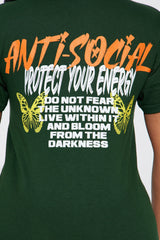 Anti Social Energy Graphic Tee - Hunter