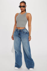 Stick To It Baggy Jeans - Medium Wash