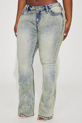 All At Once Stretch Flare Jeans - Light Wash