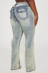 All At Once Stretch Flare Jeans - Light Wash