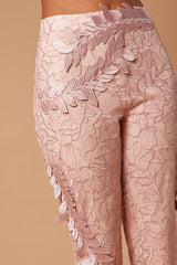 Clarissa Embroidered Pant - Rose