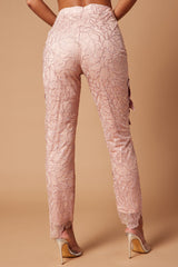 Clarissa Embroidered Pant - Rose