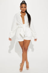 Artists Desire Linen Short Set - White