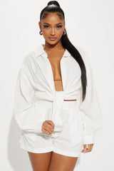 Artists Desire Linen Short Set - White