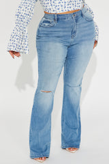 Pleasure Seeker Soft Stretch Flare Jeans - Medium Wash