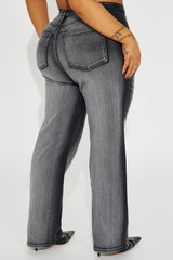 For The Streets Stretch Straight Leg Jeans - Black Wash