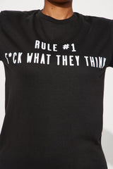 Fck What They Think Graphic Tee - Black