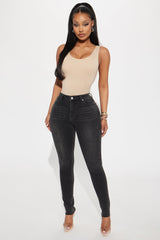 In My Prime High Waist Skinny Jeans - Black
