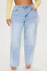 Always Pressed Baggy Jeans - Light Wash