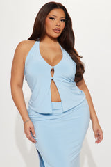 Earth Angel Maxi Skirt Set - Light Blue