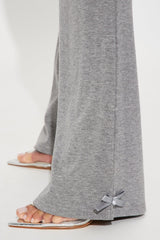 Sweet Bow Moment Pant Set - Grey
