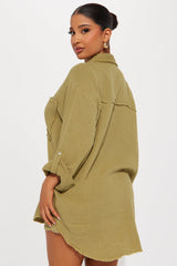 Unforgettable Washed Short Set - Olive