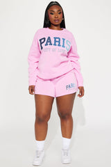 Paris Girly Short Set - Pink