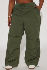 Take It From Here Wide Leg Jogger - Olive