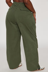 Take It From Here Wide Leg Jogger - Olive
