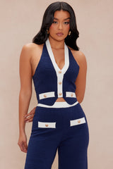 Maureen Bandage Pant Set - Navy/combo