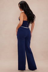 Maureen Bandage Pant Set - Navy/combo