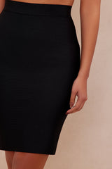 Bree Bandage Midi Skirt - Black
