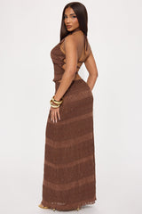 Florence Maxi Skirt Set - Chocolate