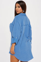 Unforgettable Washed Short Set - Royal