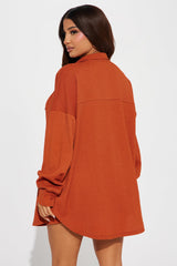 Bethany Textured Short Set - Rust