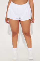 Last Serve Active Running Short - White
