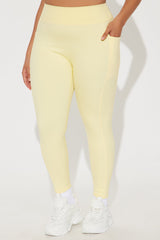 Tennis Club Active Legging - Butter Yellow