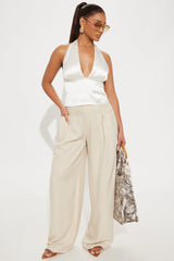 Matson Wide Leg Trouser - Khaki