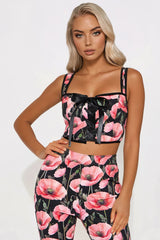 Floral Haven Capri Pant Set - Pink/combo