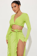 Reina Rope Skirt Set - Lime