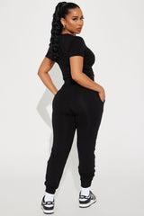 A Chill Day Pant Set - Black