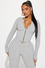 Eliza Snatched Pant Set - Heather Grey