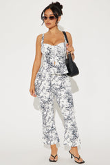 Carly Pant Set - Black/White