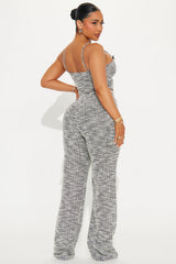 Leila Tweed Pant Set - Black/combo