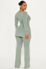 Chloe Cozy Pant Set - Sage