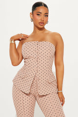 Stacy Polka Dot Flare Pant Set - Pink