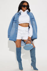 Lena Fleece Short Set - Off White