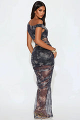 Midnight Dusk Skirt Set - Grey/combo