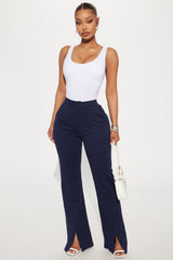 Ellery Split Hem Trouser - Navy