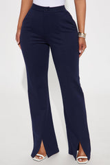Ellery Split Hem Trouser - Navy