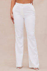 On The Clock Flare Pant - White