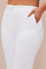 On The Clock Flare Pant - White