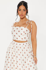 Amalfi Lover Polka Dot Skirt Set - Brown/combo