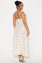 Amalfi Lover Polka Dot Skirt Set - Brown/combo