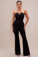 Paloma Flare Pant Suit - Black